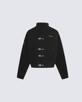 Retro Aviation Buckle Stand Collar Jacket