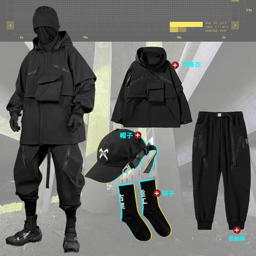Techwear Pants Zipper