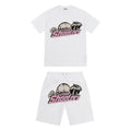 Trapstar Shooters Chenille Short Set - White/Pink