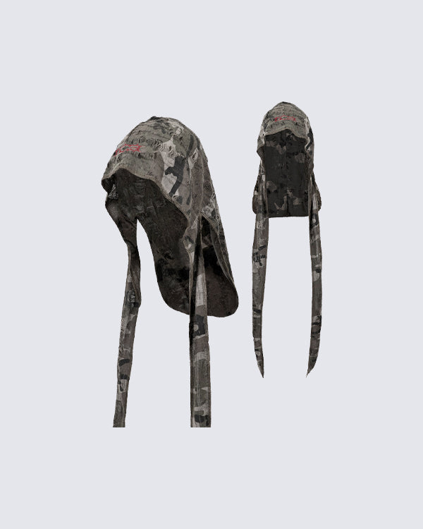 Camouflage Long-Tail Head Scarf