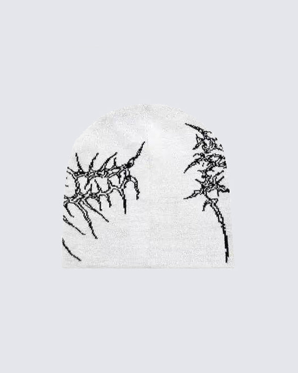Dark Gothic Skeleton Letter Beanie