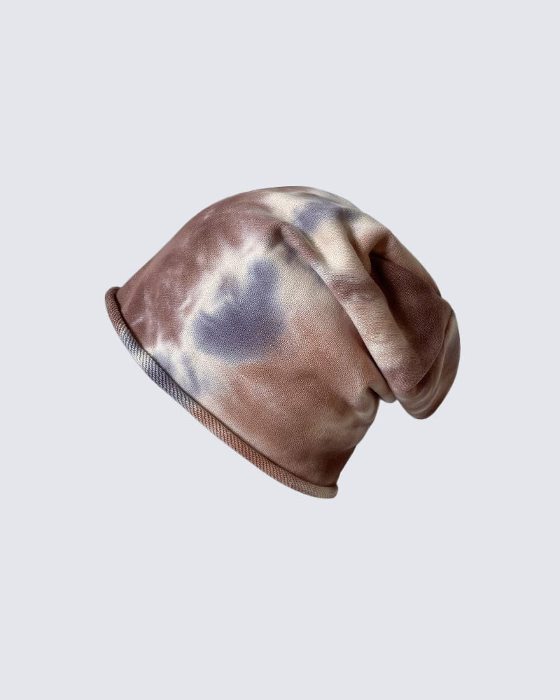 Street Style Tie-Dye Loose Knit Beanie