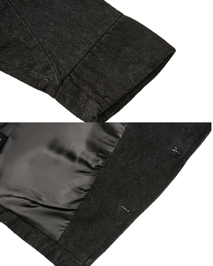Cool Rugged Dual-Wear Raw Denim Jacket