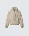 Patchwork Thick Hooded Cotton Jacket