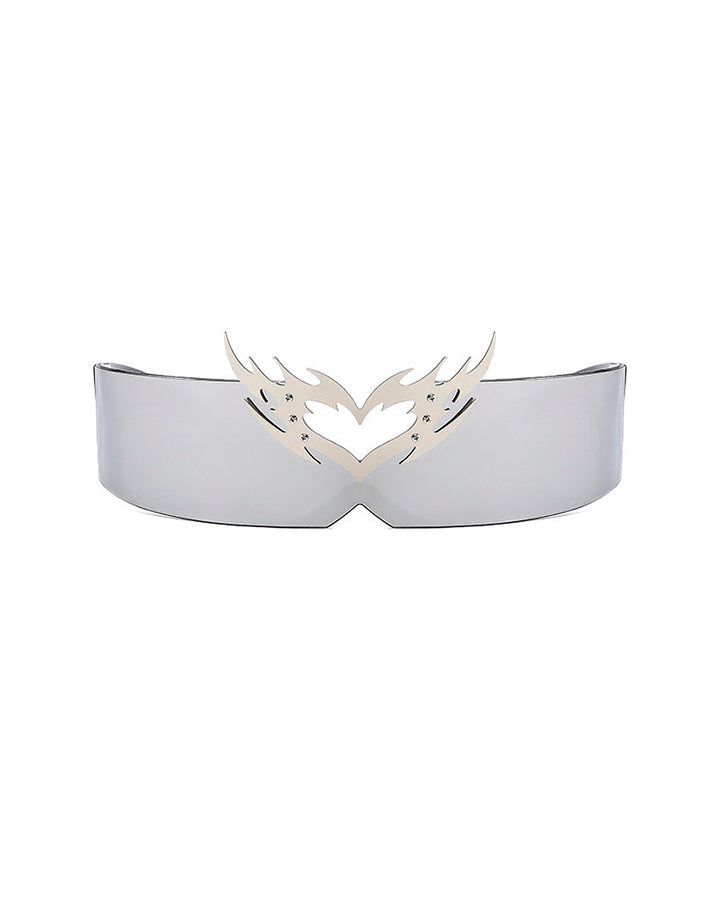 New Flame Heart Resin Sunglasses