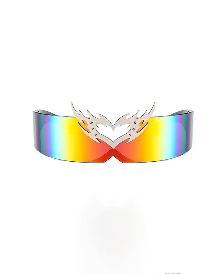 New Flame Heart Resin Sunglasses