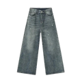Blue-Gray Distressed Baggy Jeans
