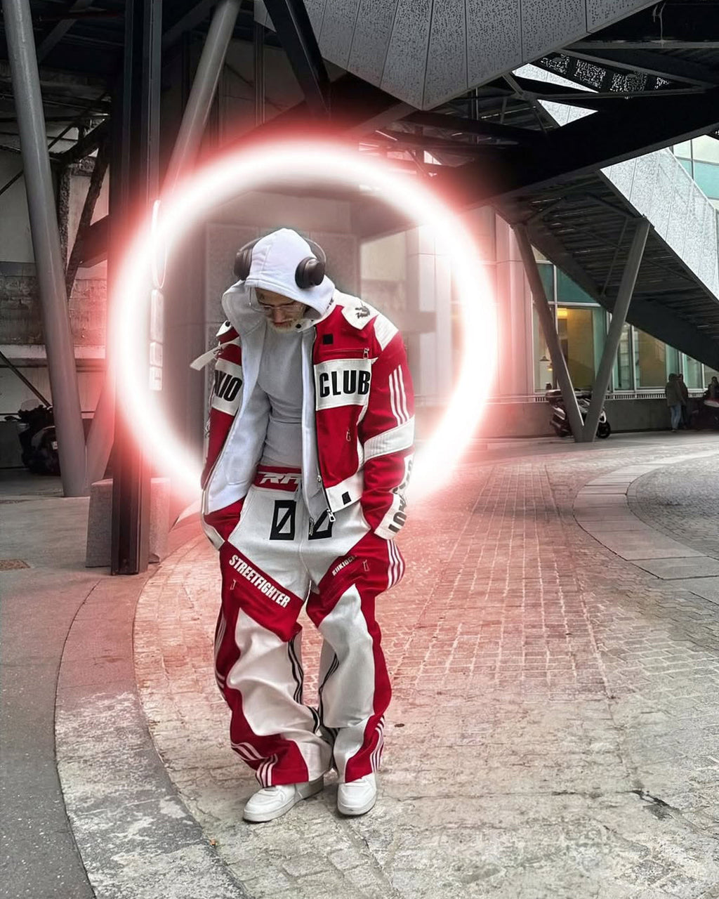 Racing Style Graphic Oversized Jacket