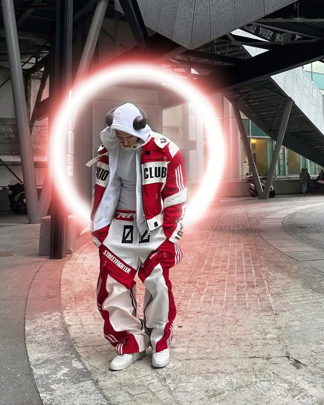 Racing Style Graphic Oversized Jacket