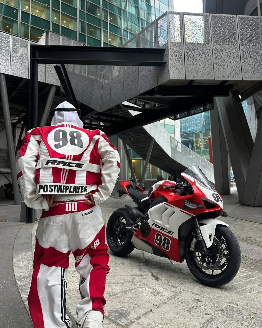 Racing Style Graphic Oversized Jacket