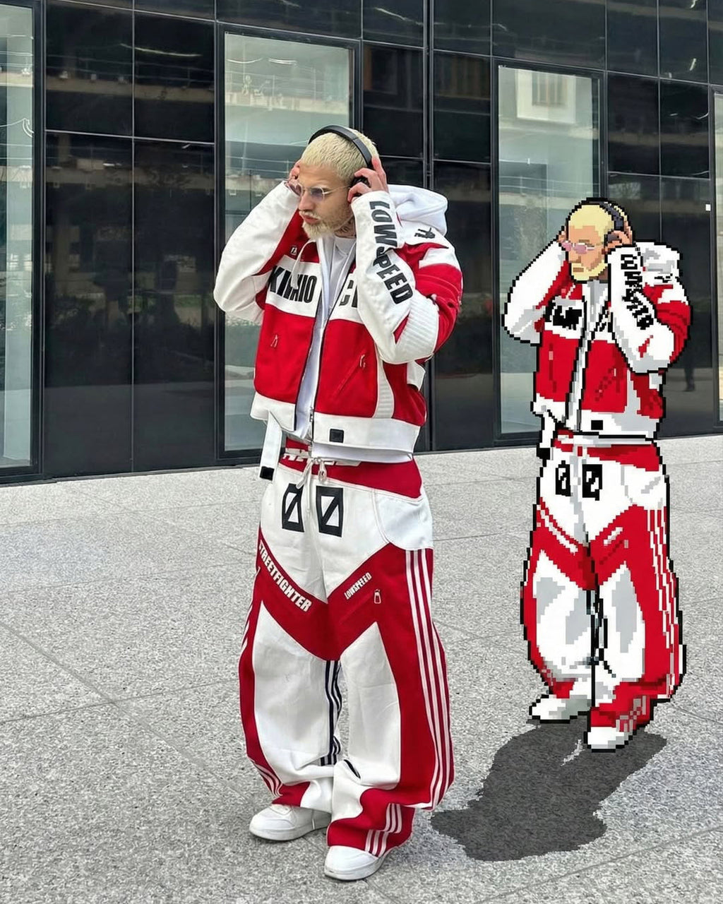 Racing Style Graphic Oversized Jacket