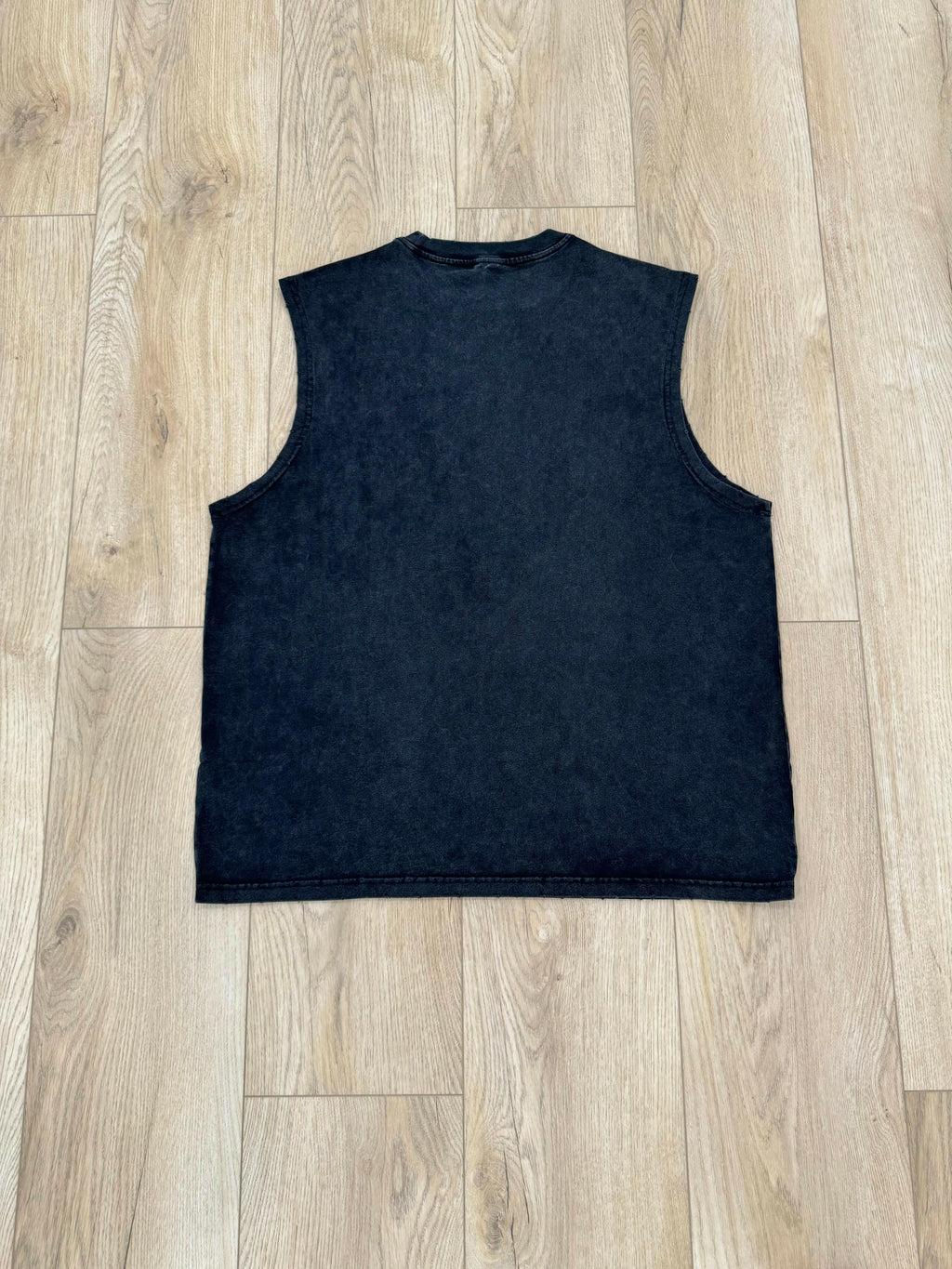 Faded Black Cut Off T-Shirt