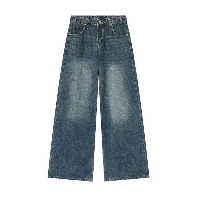 Faded Navy Blue Baggy Jeans