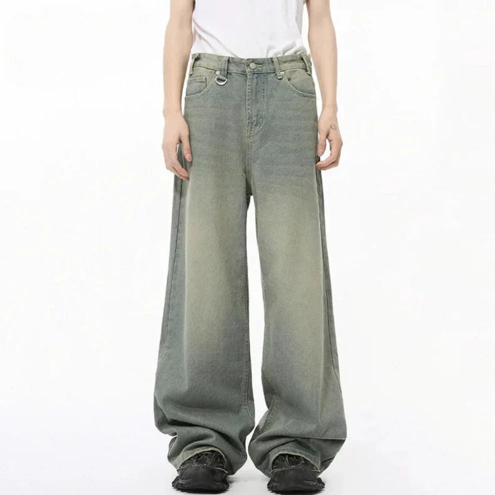 Light Blue Desert Wash Baggy Jeans