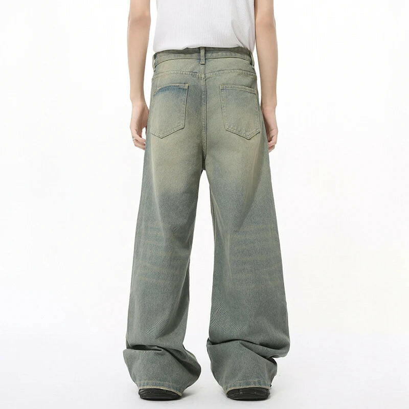 Light Blue Desert Wash Baggy Jeans