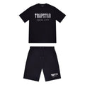 Trapstar Chenille Decoded Short Set - Black/Grey