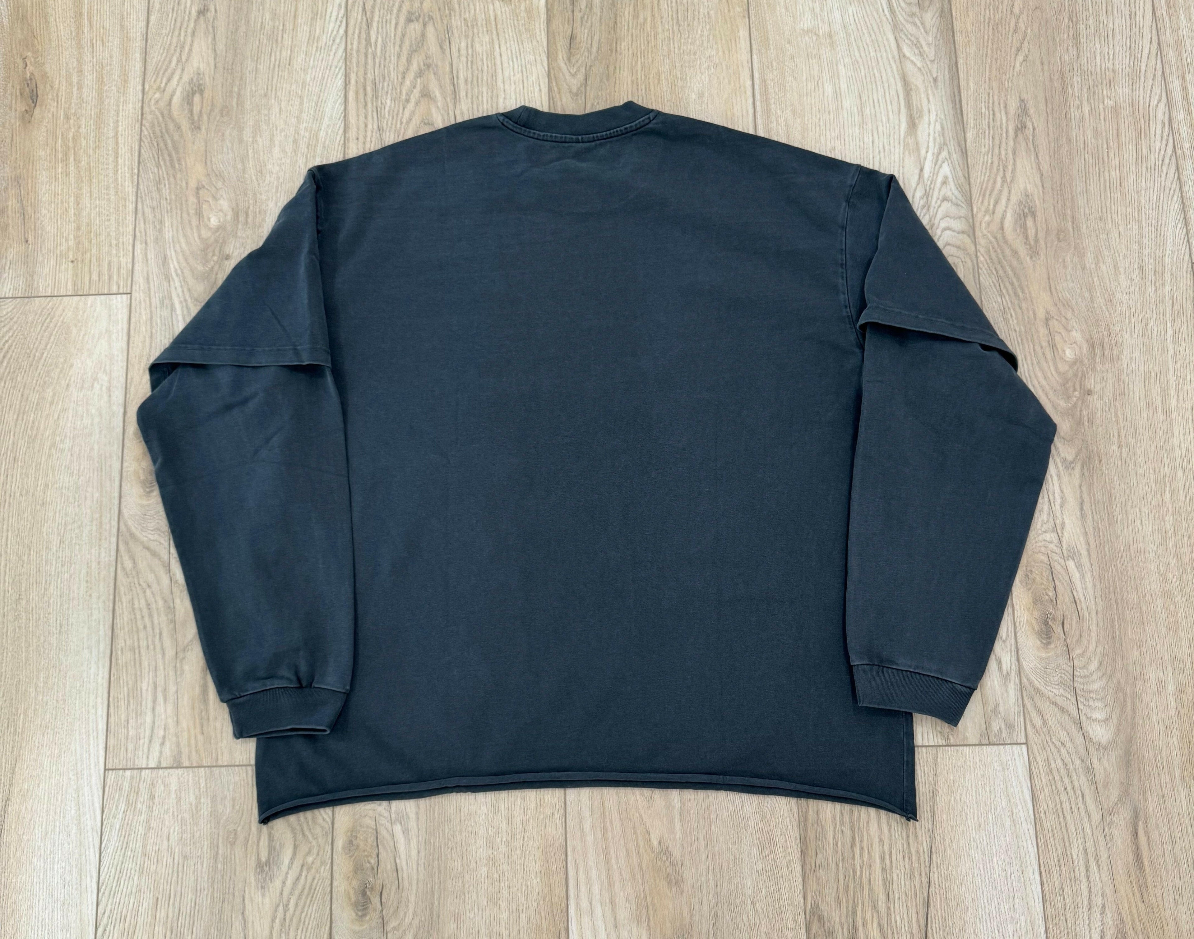 Dark Gray Double Layered Long Sleeve Shirt