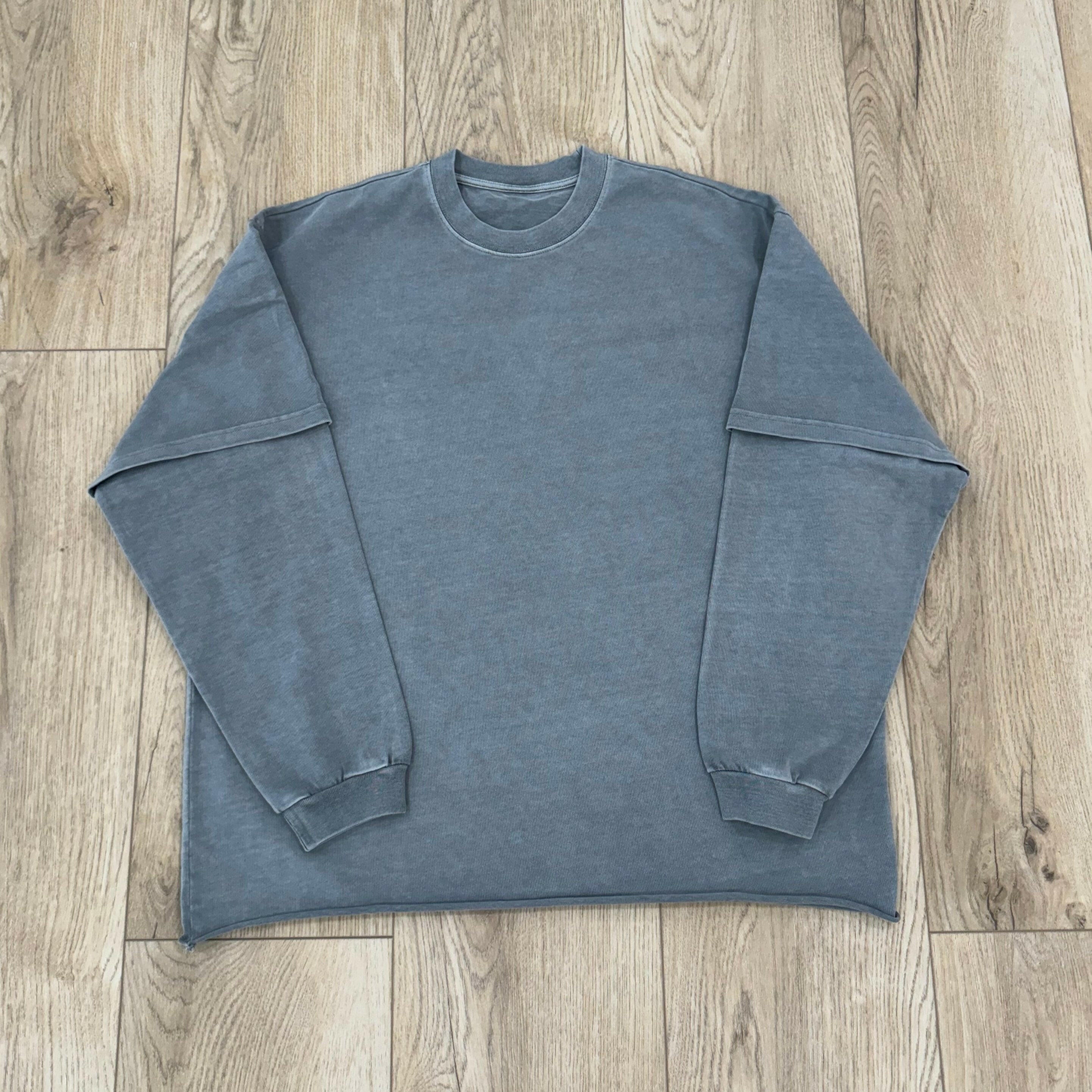 Heather Gray Double Layered Long Sleeve Shirt