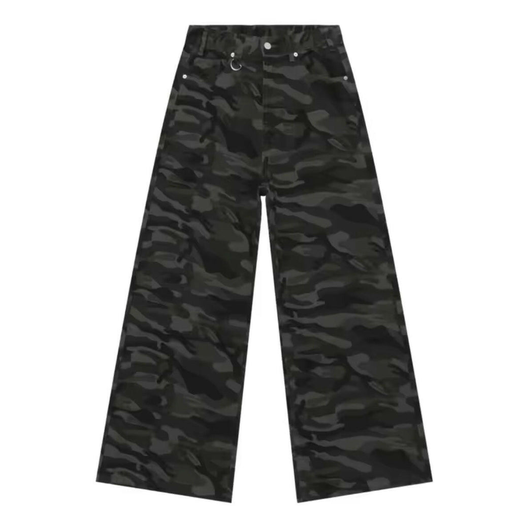 Dark Camo Baggy Jeans