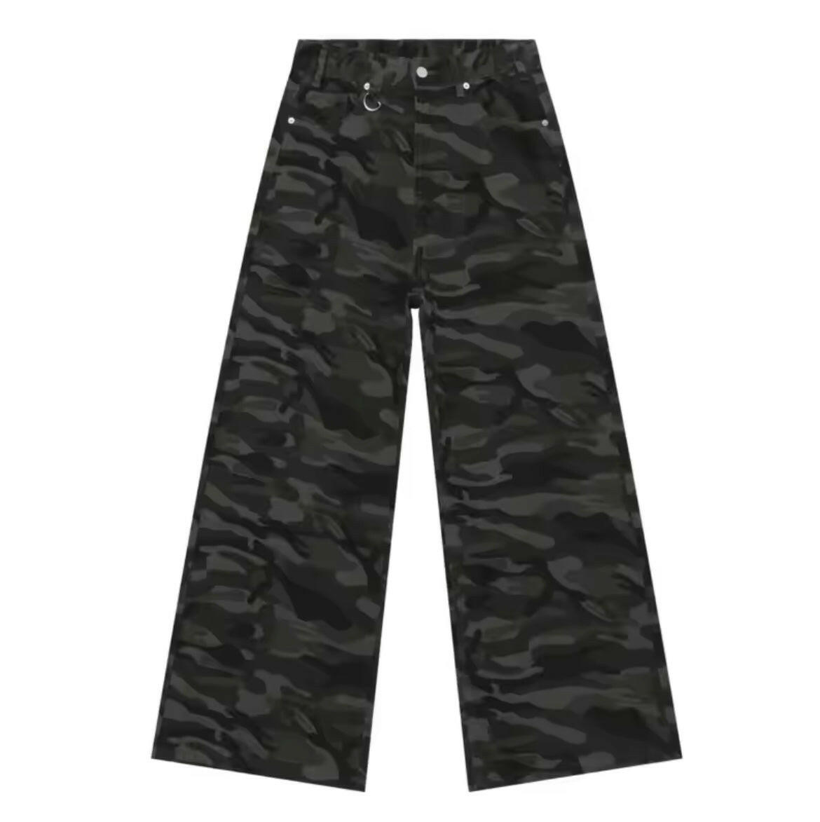 Dark Camo Baggy Jeans