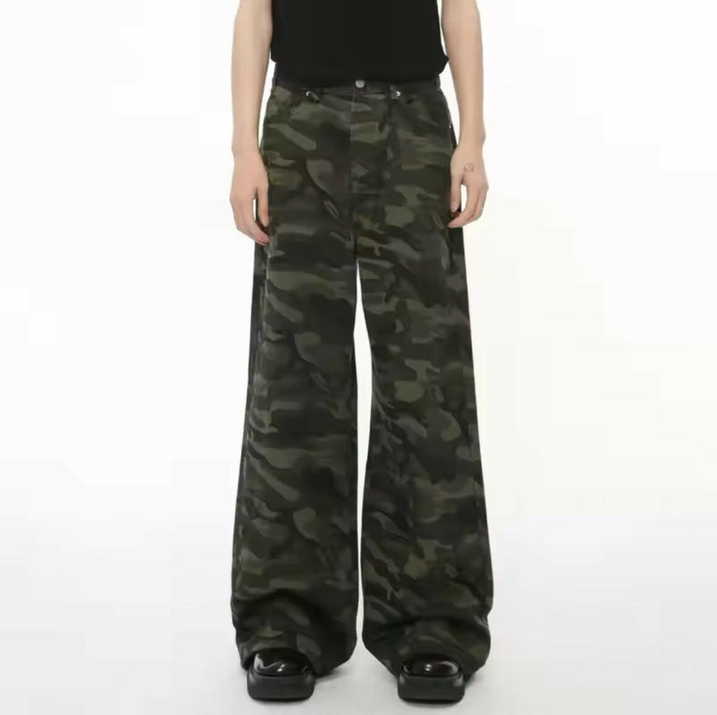 Dark Camo Baggy Jeans