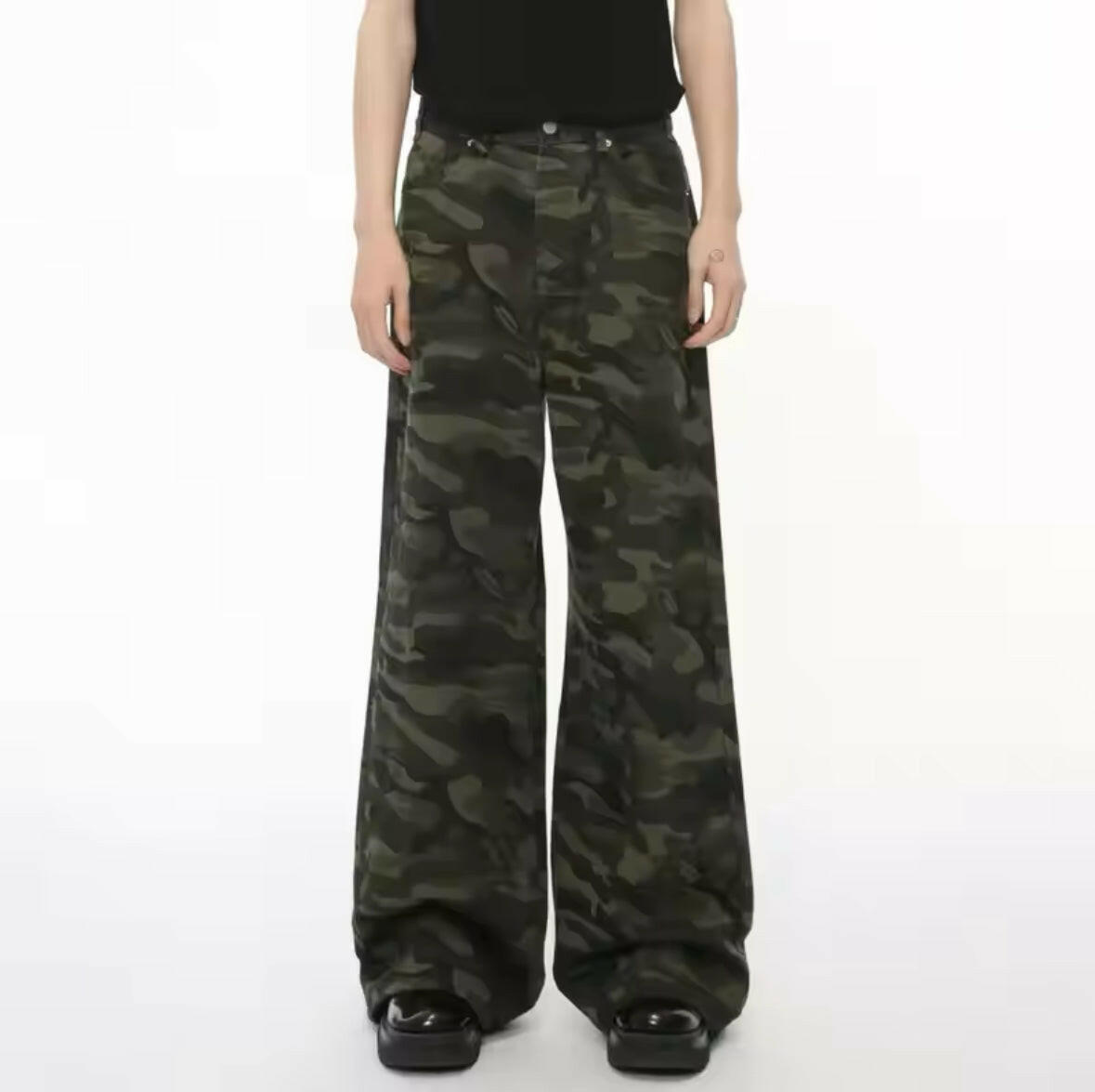 Dark Camo Baggy Jeans