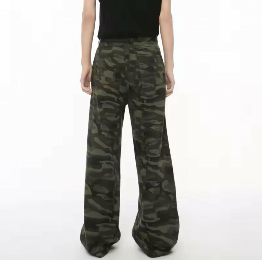 Dark Camo Baggy Jeans