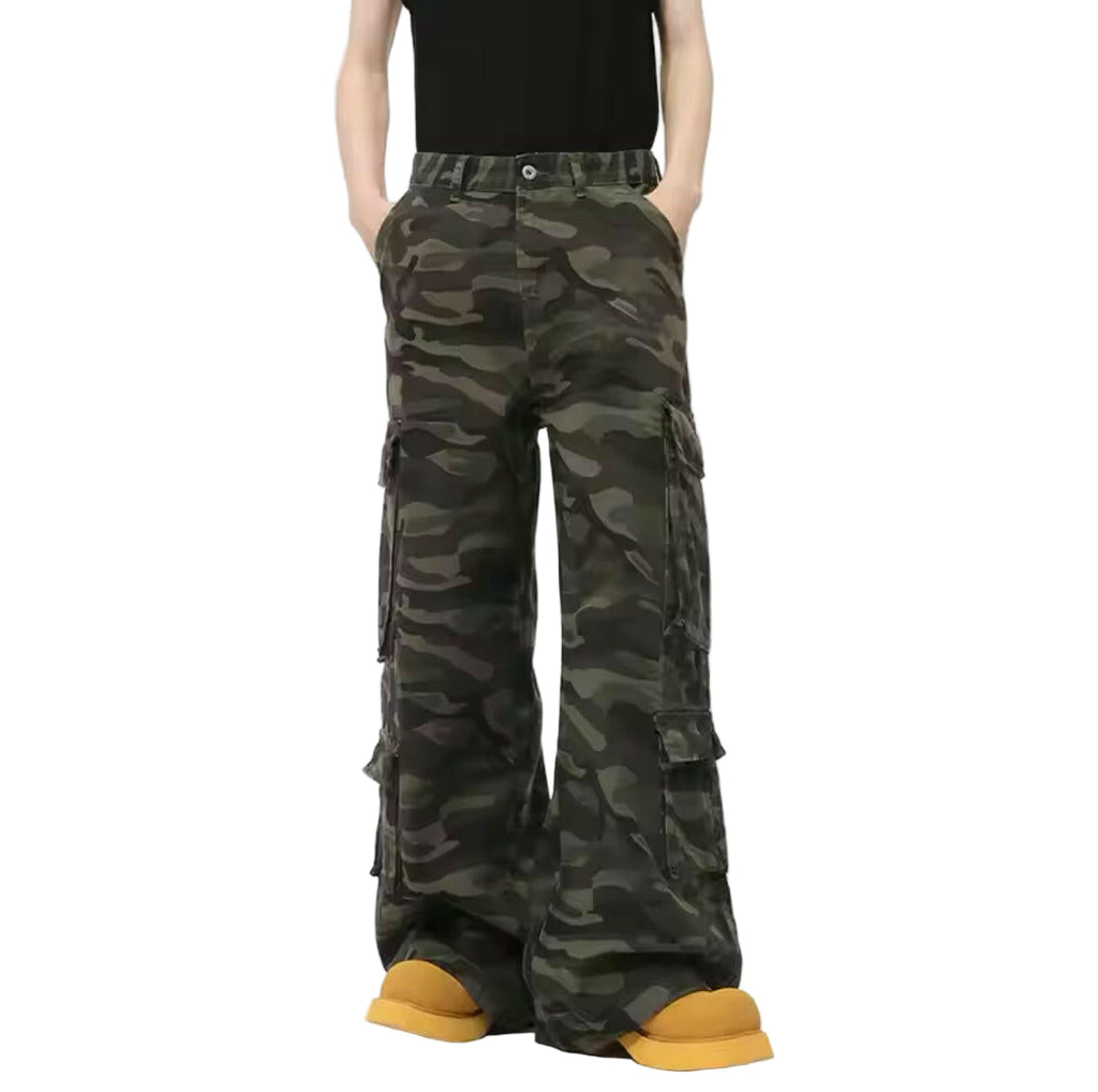 Dark Camo Baggy Cargo Pants