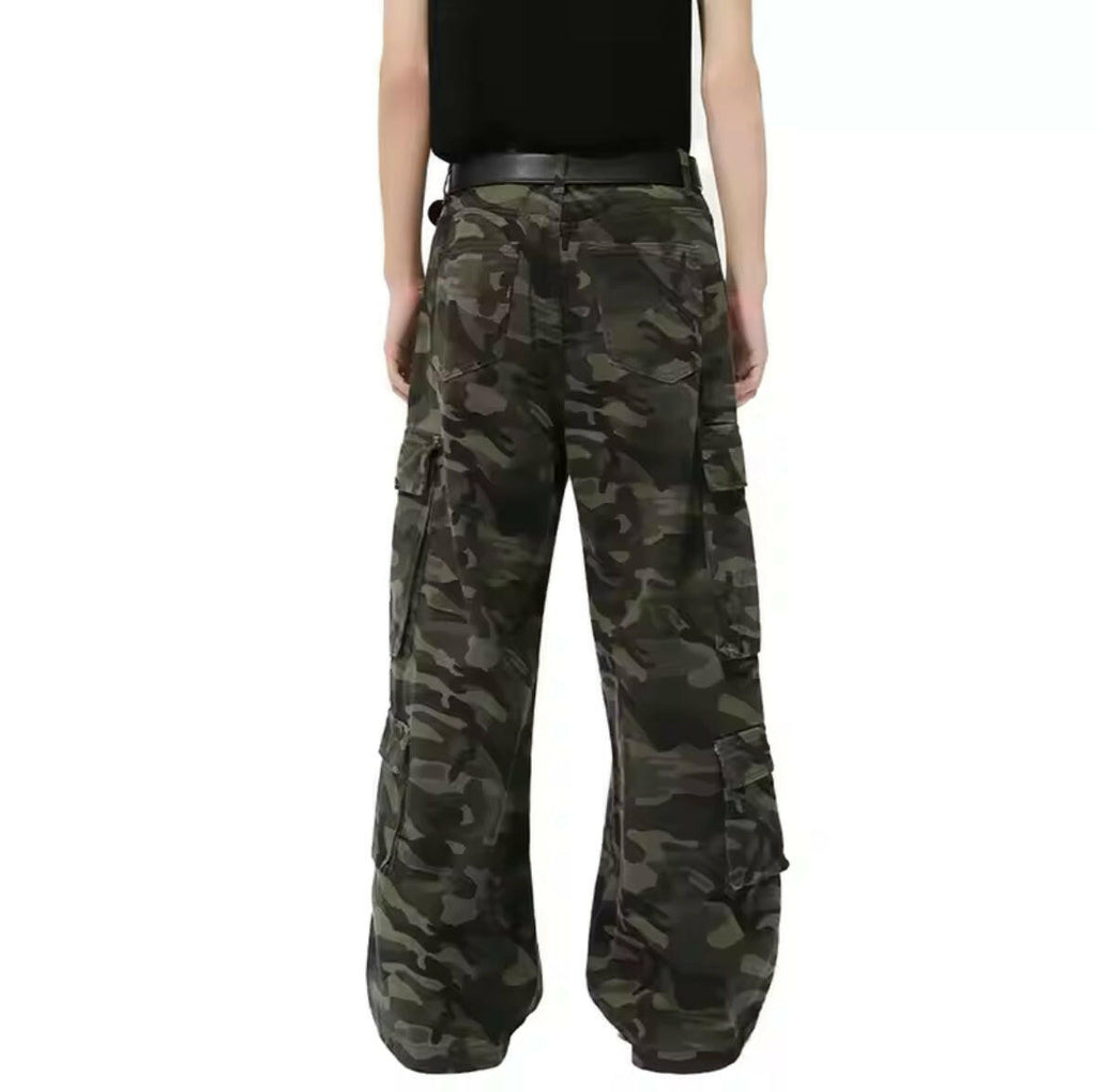 Dark Camo Baggy Cargo Pants