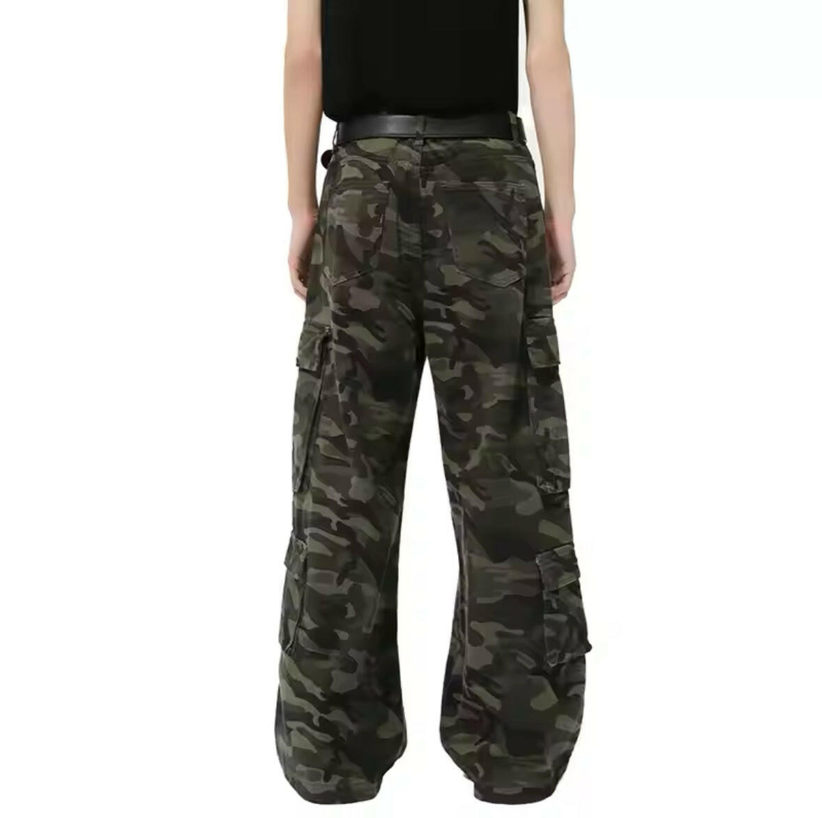 Dark Camo Baggy Cargo Pants