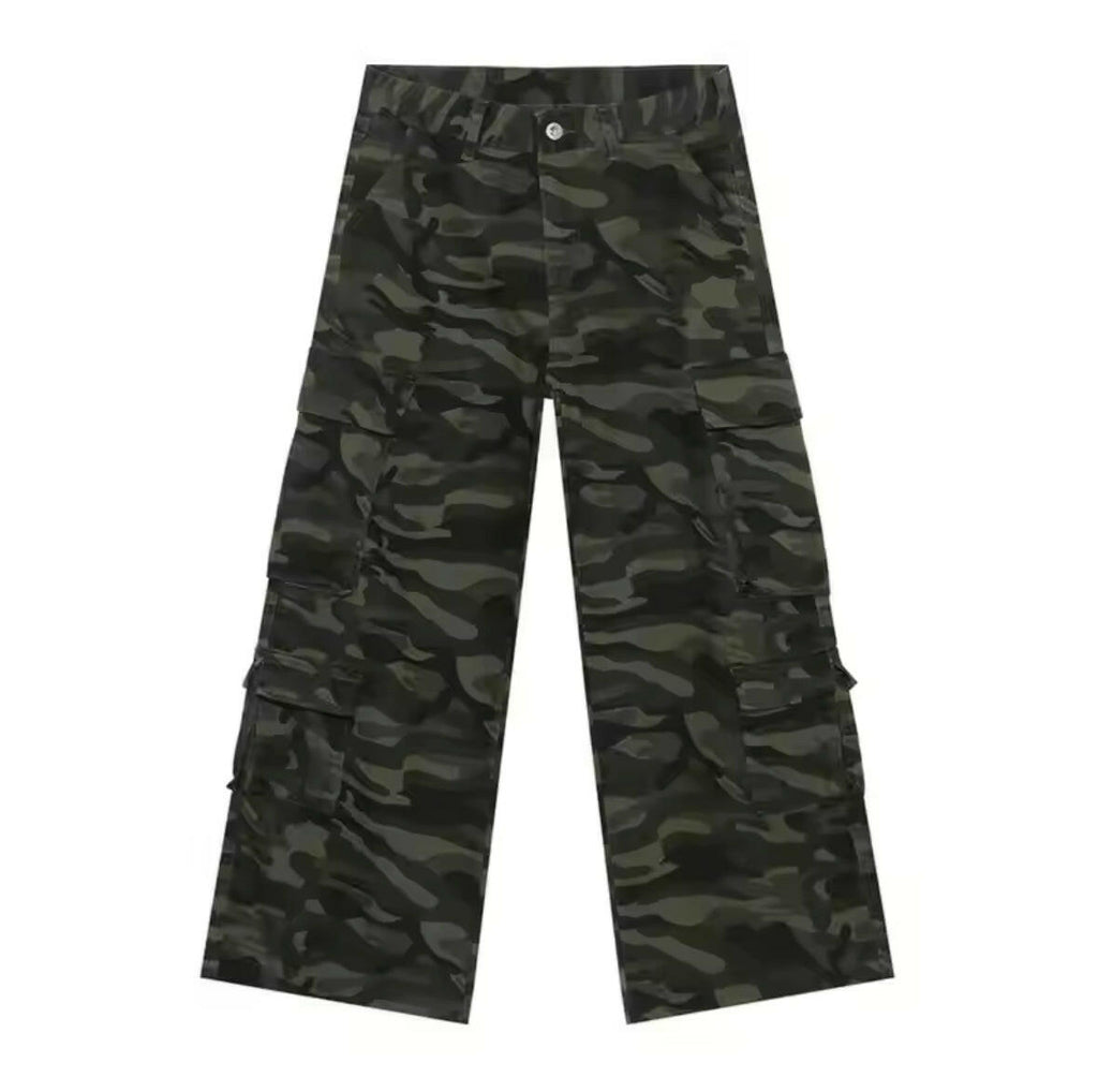 Dark Camo Baggy Cargo Pants