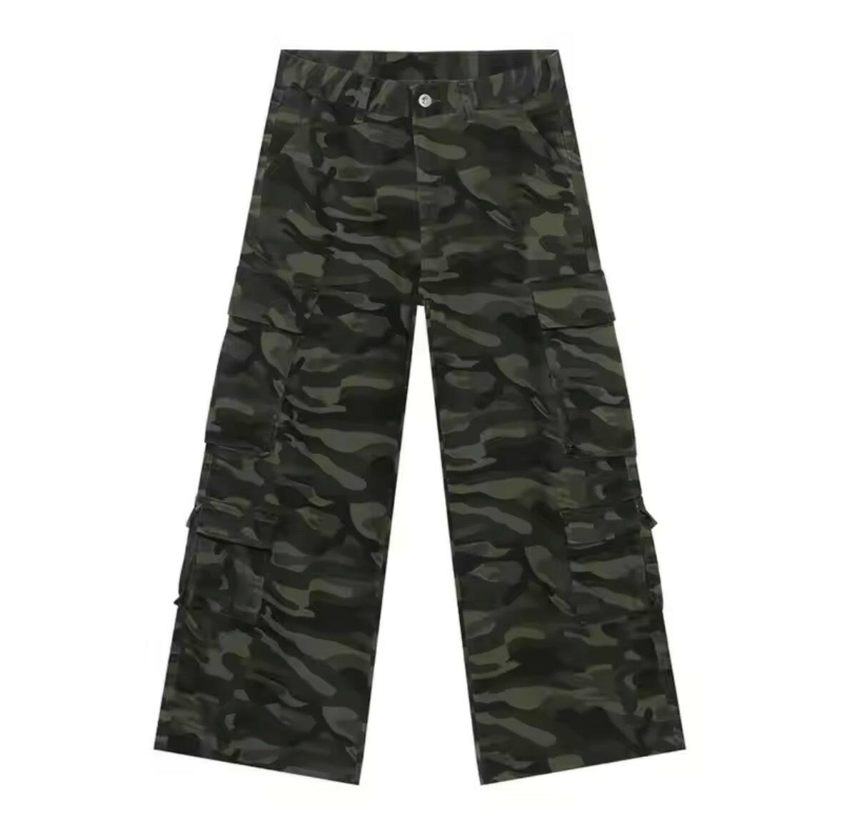 Dark Camo Baggy Cargo Pants
