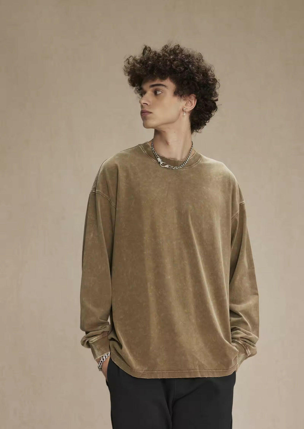 Faded Black Long Sleeve Shirt