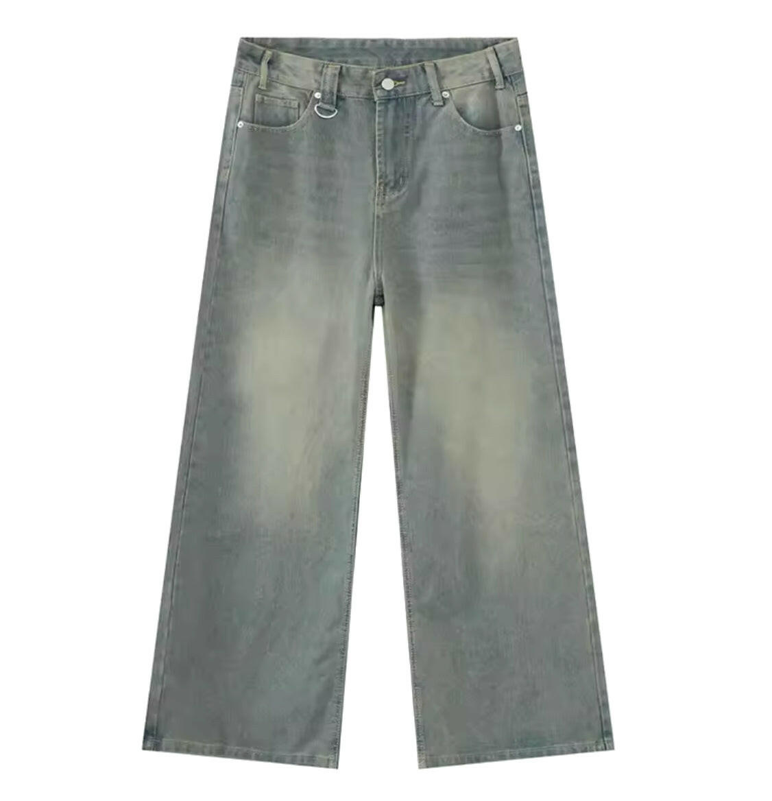Light Blue Desert Wash Baggy Jeans