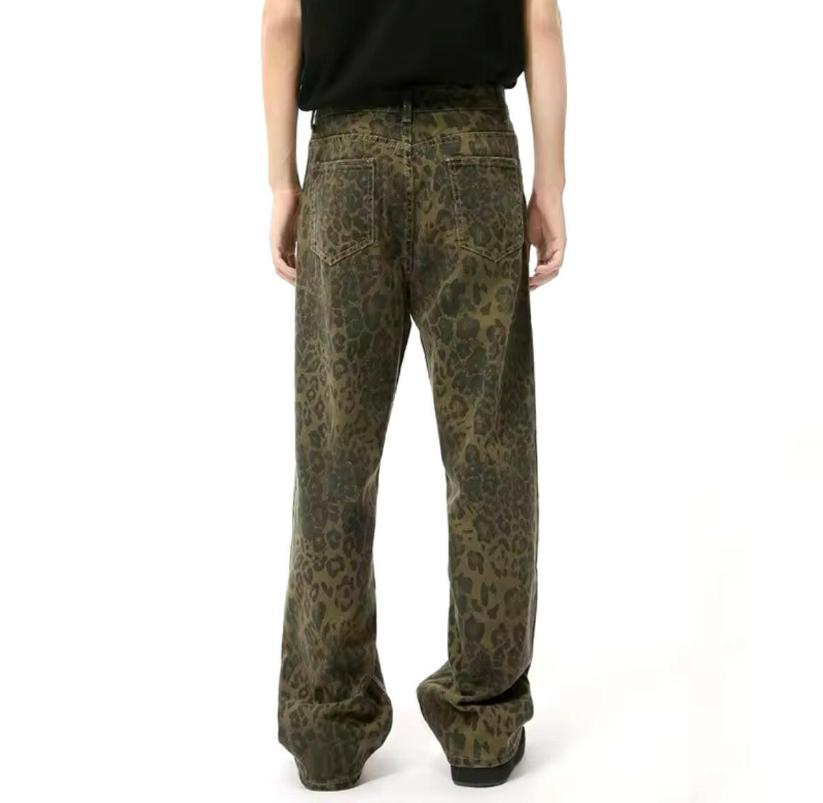 Leopard Wide Leg Jeans