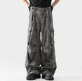 Charcoal Textured Cargo Pants