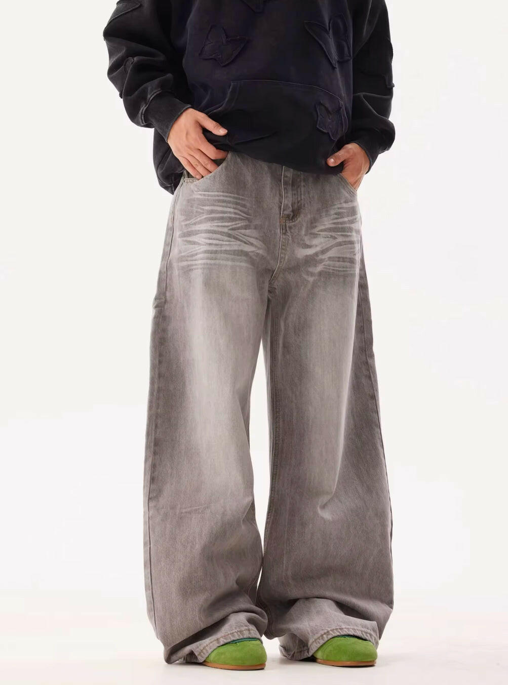 Vintage Gray Baggy Jeans