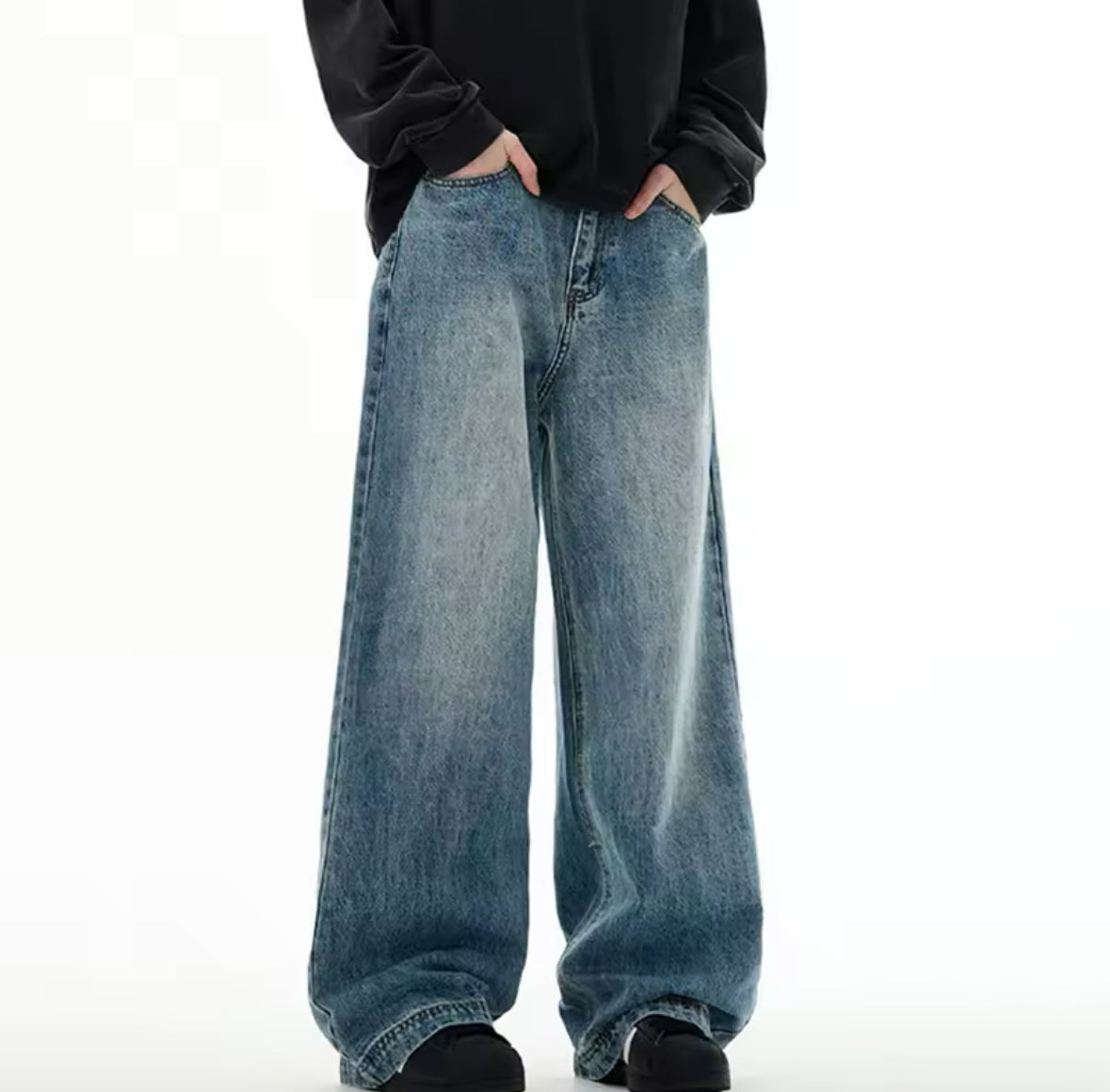 Faded Blue Baggy Jeans