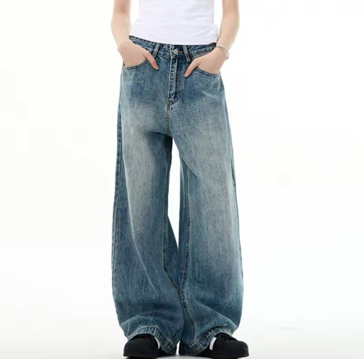 Faded Blue Baggy Jeans