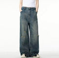 Distressed Blue Baggy Jeans