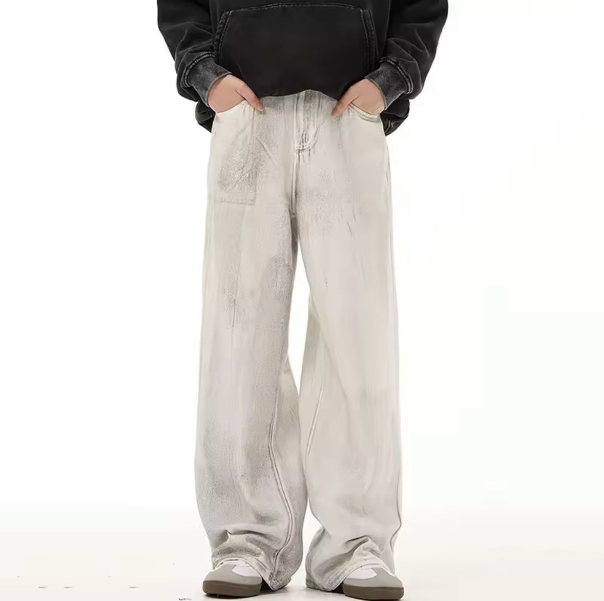 Dirty White Baggy Jeans