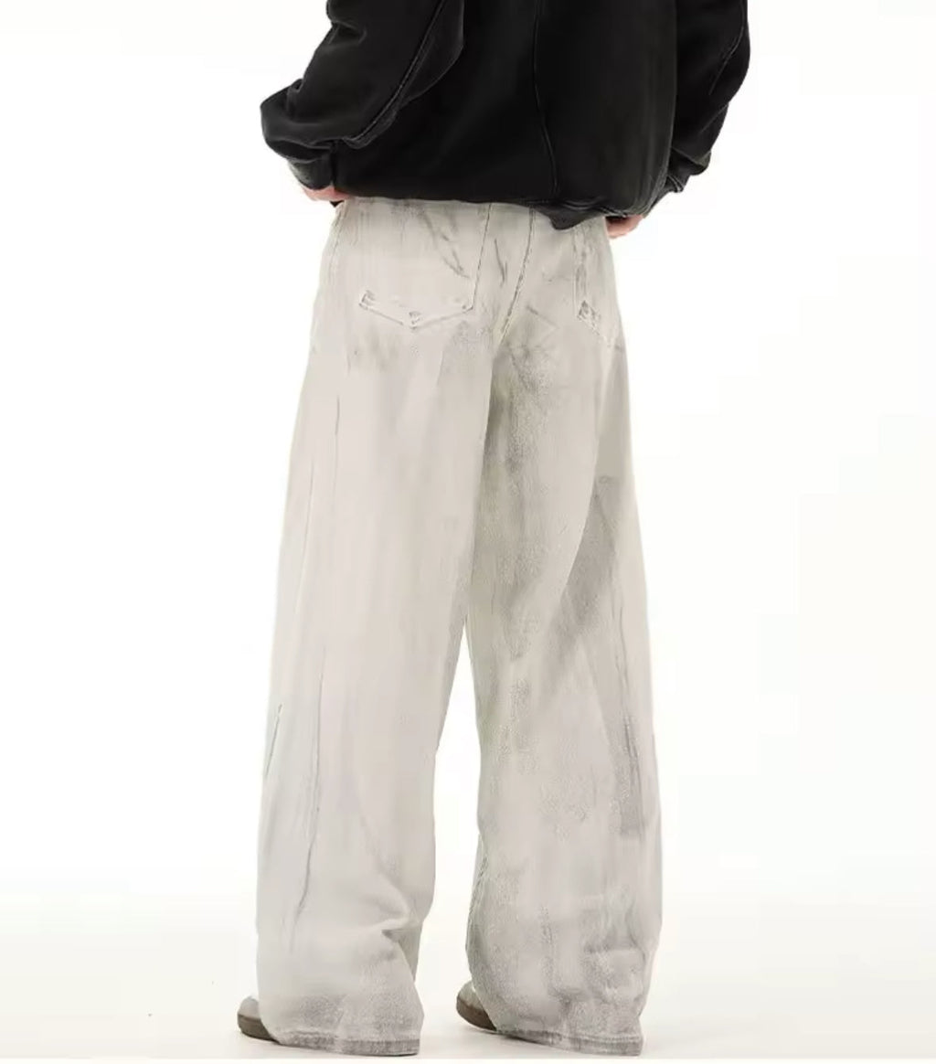Dirty White Baggy Jeans