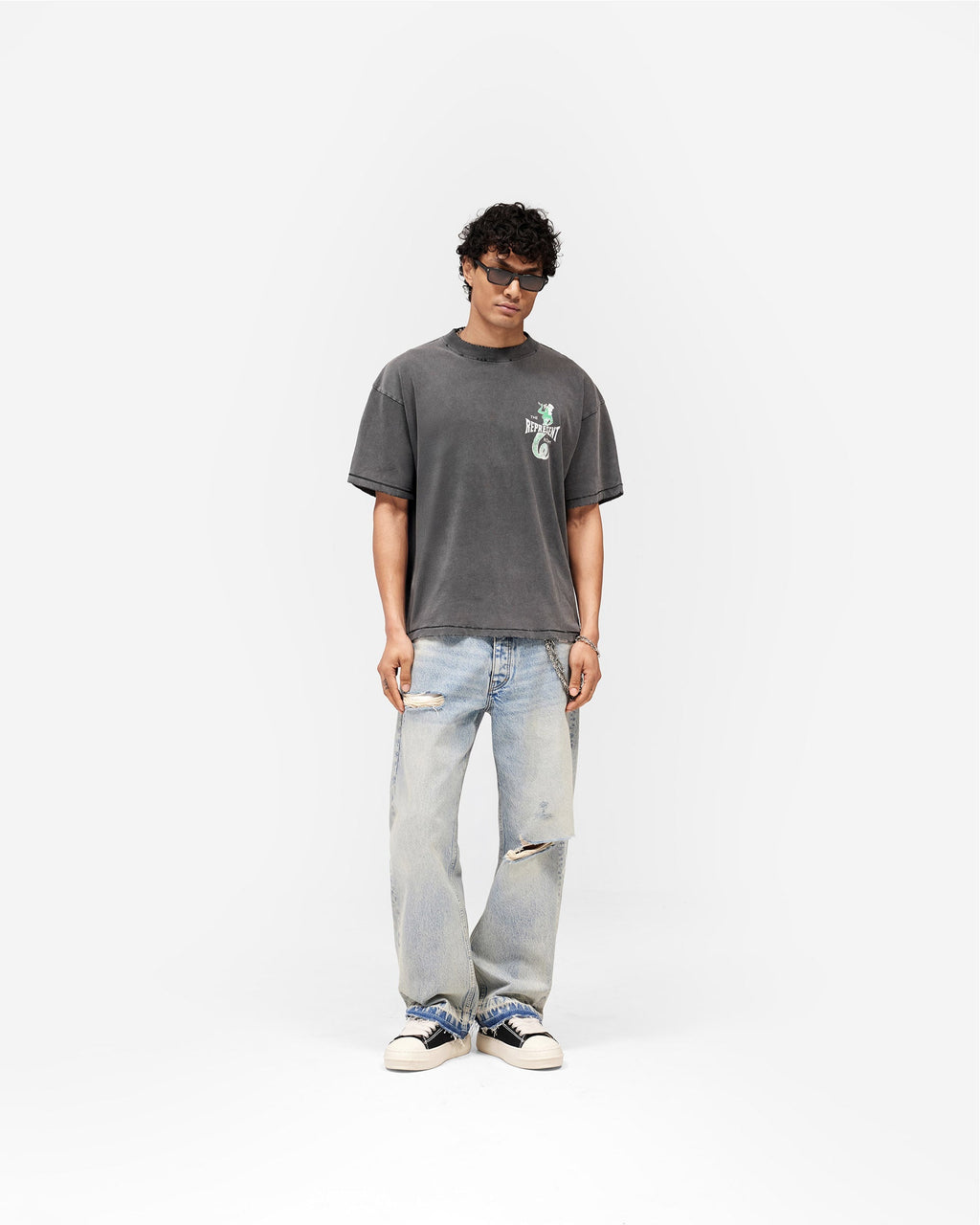 Represent x The Viper Room Dice T-Shirt - Vintage Grey