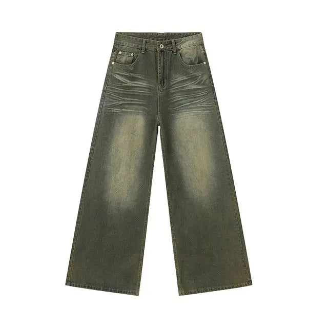 Green Desert Wash Baggy Jeans