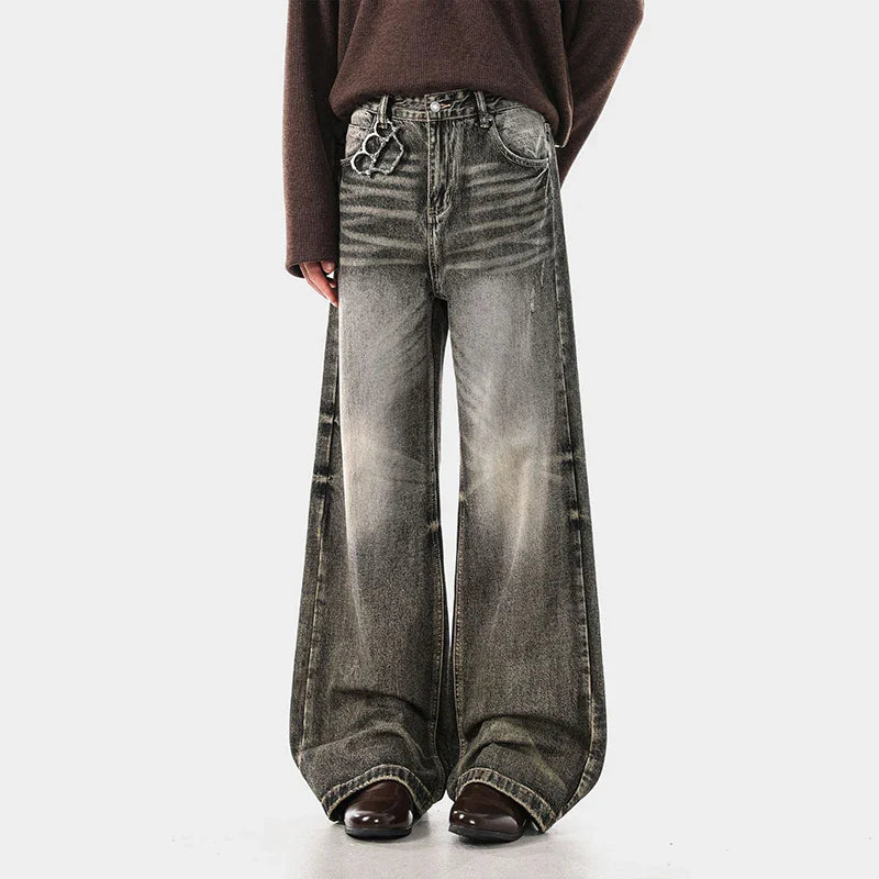Vintage Gray Boot-Cut Jeans