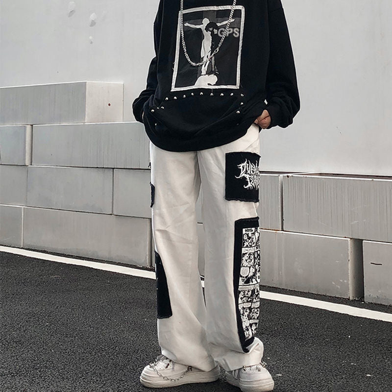 Patchwork Techwear Pants Japanese
