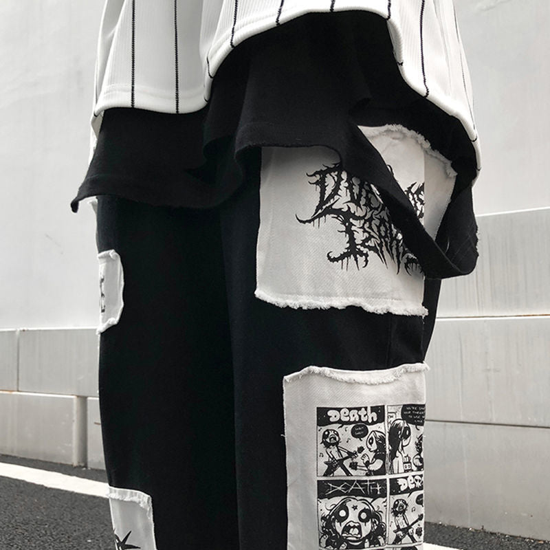 Patchwork Techwear Pants Japanese