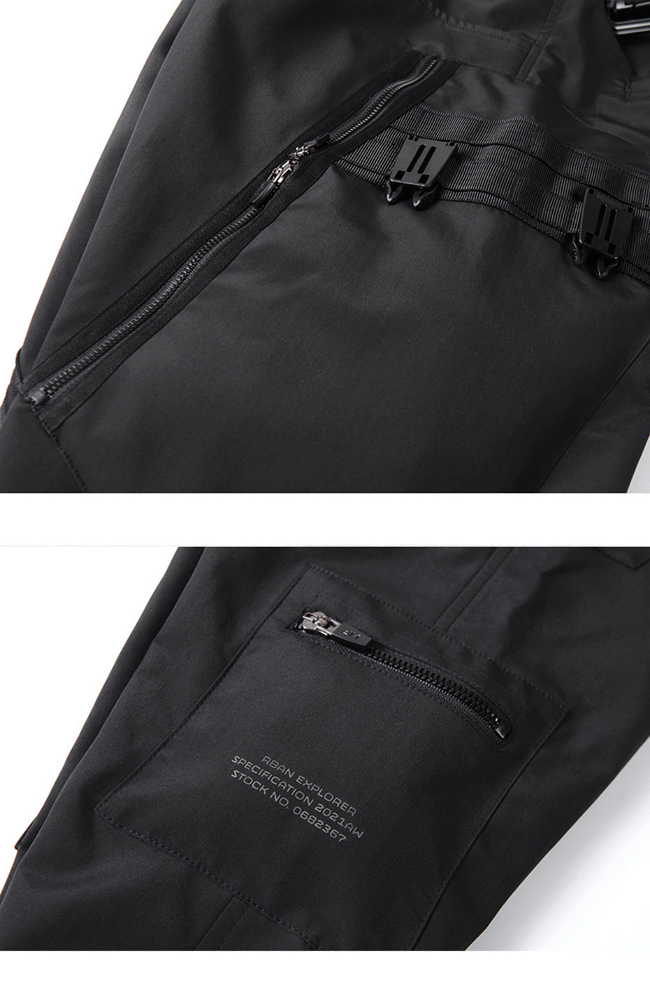 Black Cargo Techwear Pants