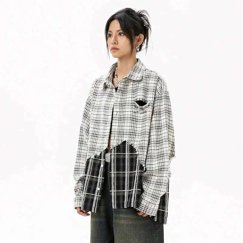 Black & White Patchwork Flannel