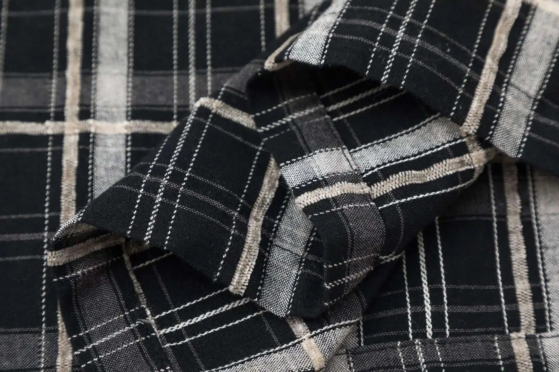 Black & White Patchwork Flannel